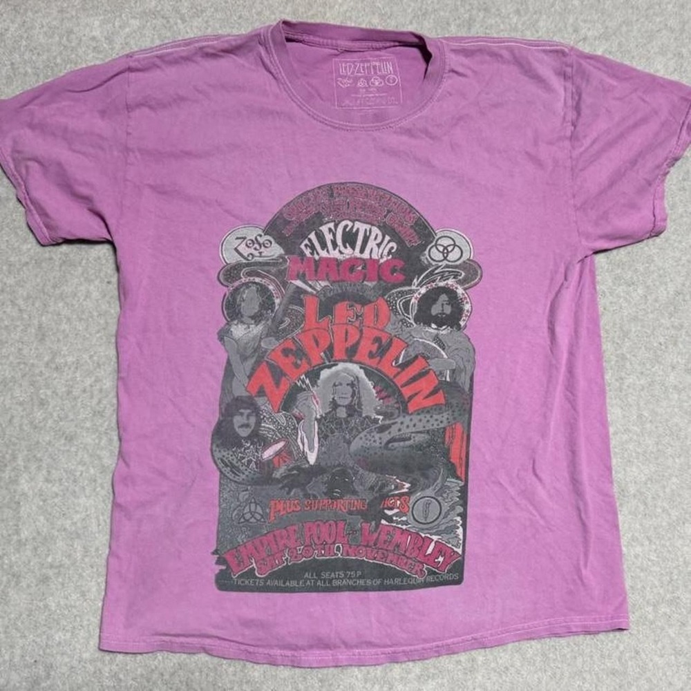 Led Zeppelin Electric Magic Womens Medium Purple T Shirt